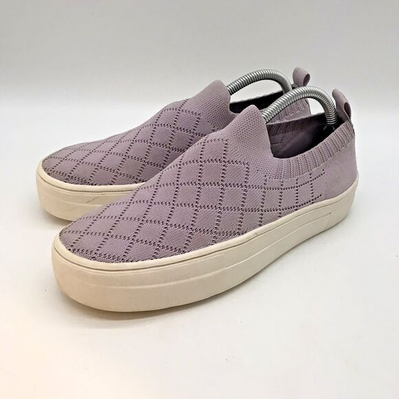 Victorias Secret Slip-On Sneakers Women's 6M Lilac Knit Soc Top Loafers Shoes - Picture 3 of 11